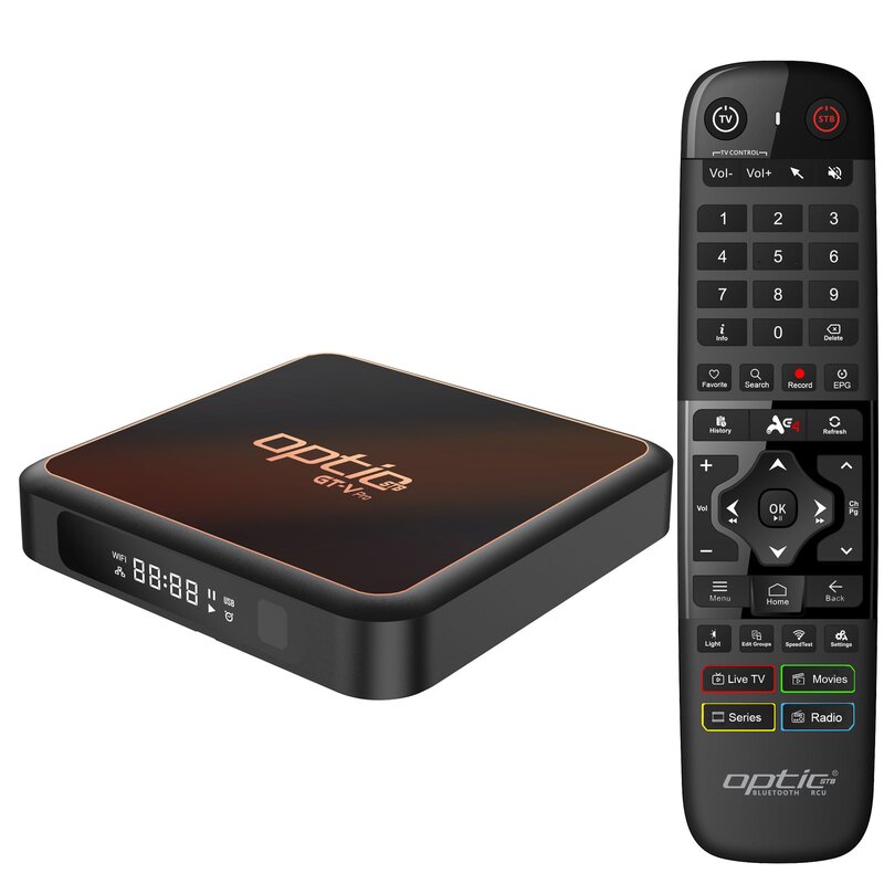 https wwwkosmos24com optic gt v pro 8k 4k uhd android 110 ip receiver 4gb ram 64gb flash 2g 5g wifi gigabit wlan bluetooth microsd hdmi usb 302